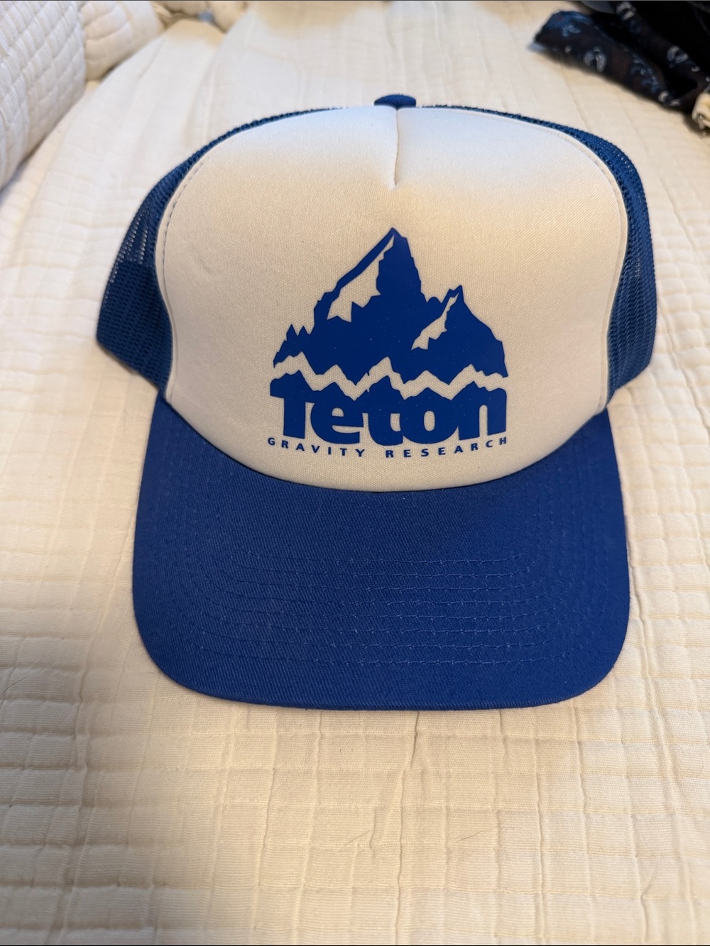 Teton Gravity Research Blue and White Trucker Hat